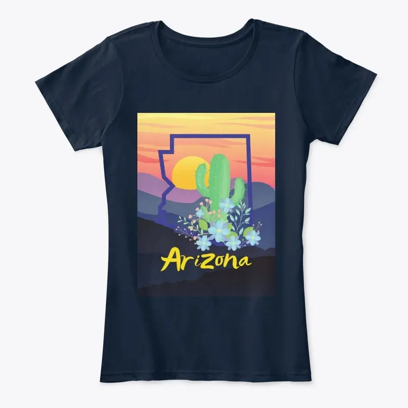 Arizona Saguaro Sunset Tees & More